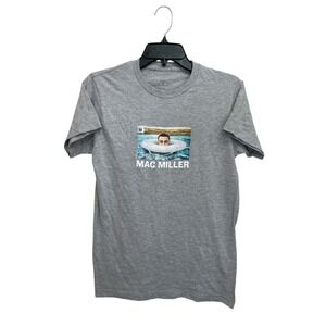 Mac Miller Graphic T Shirt Grey Short Sleeve Mens M